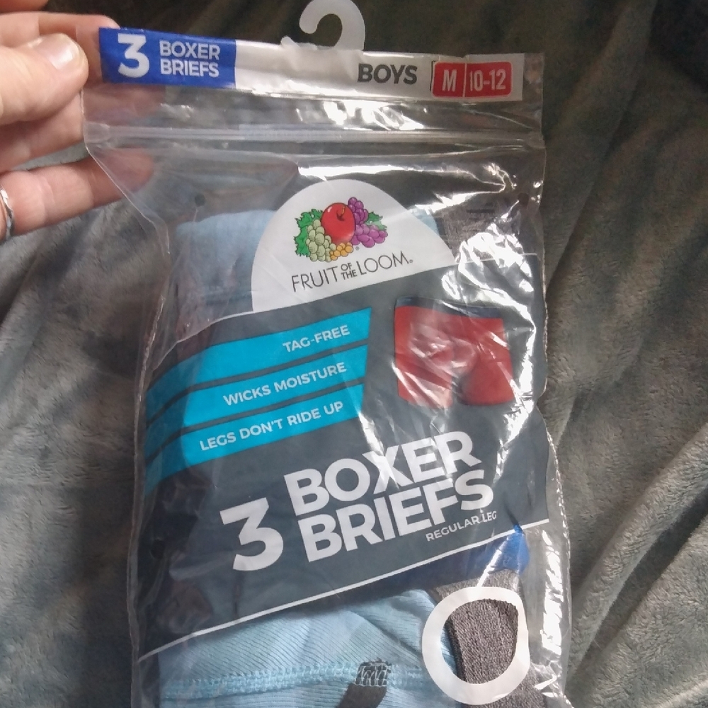 Fruit of the Loom Blue Boxer Briefs Modern Fit